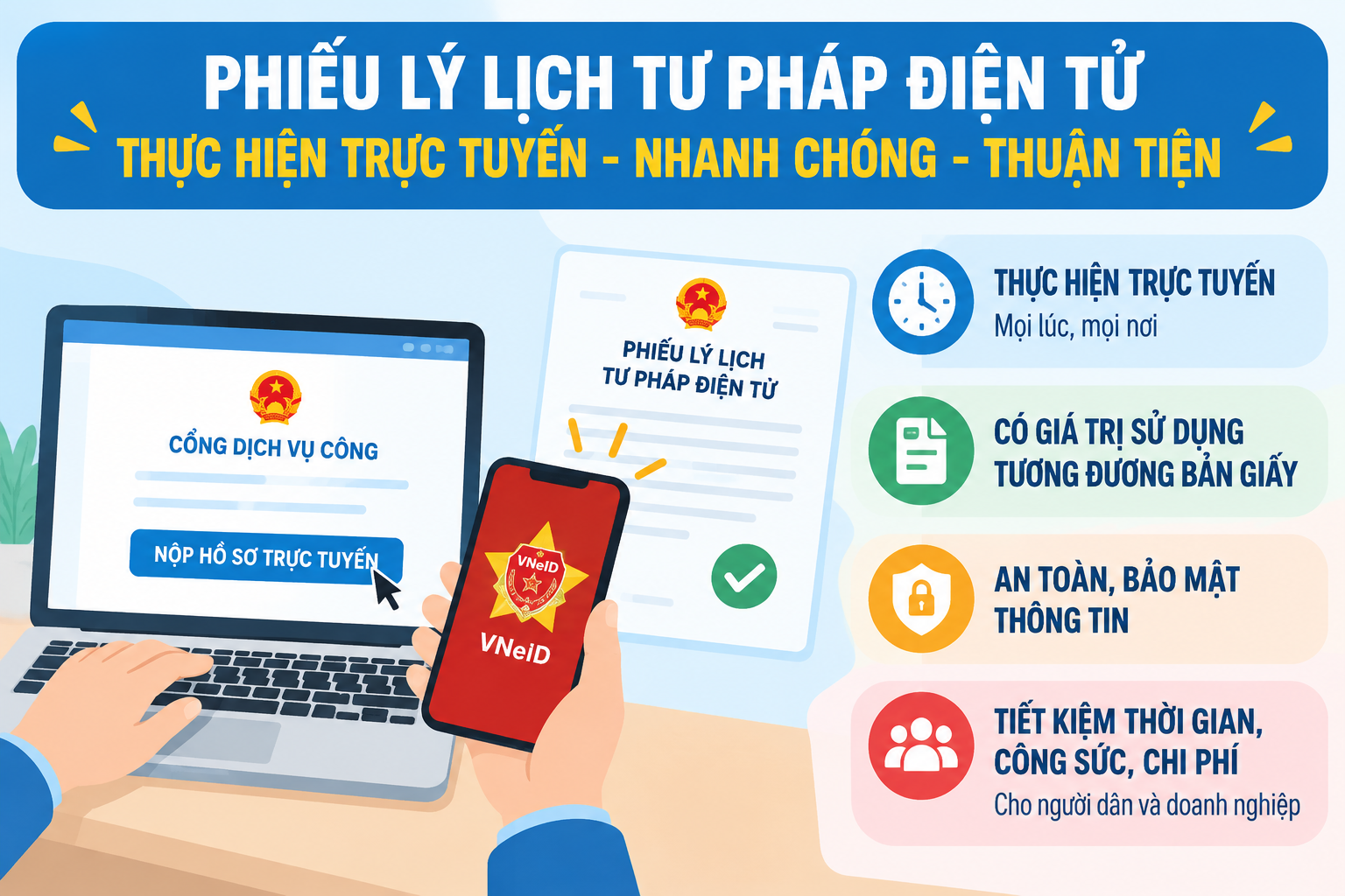 Lâm Đồng đẩy mạnh triển khai Thông tư số 101/2026/TT-BCA, tạo thuận lợi cho người dân thực hiện thủ tục cấp Phiếu lý lịch tư pháp