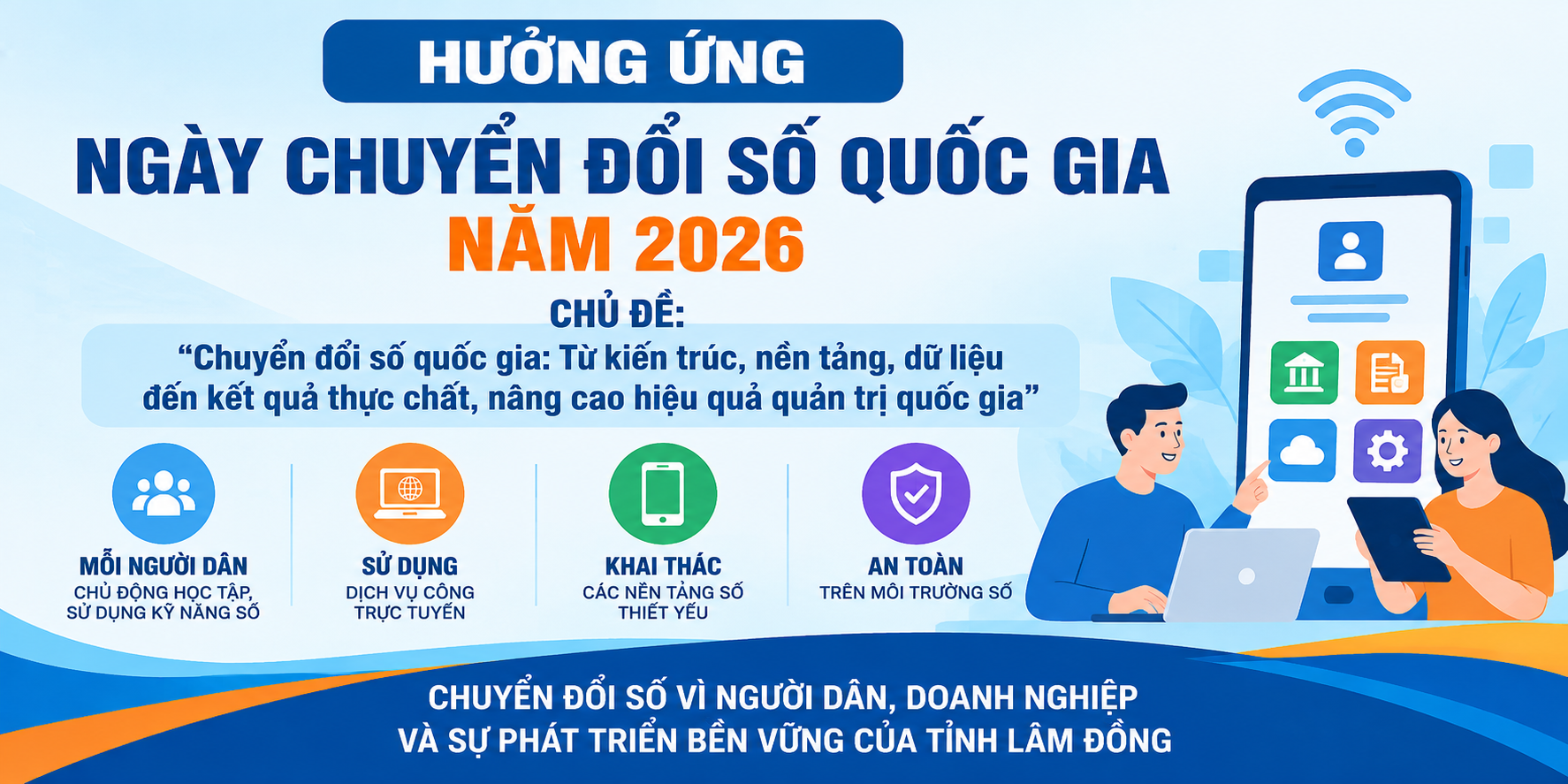 Lâm Đồng triển khai các hoạt động hưởng ứng Ngày Chuyển đổi số quốc gia năm 2026
