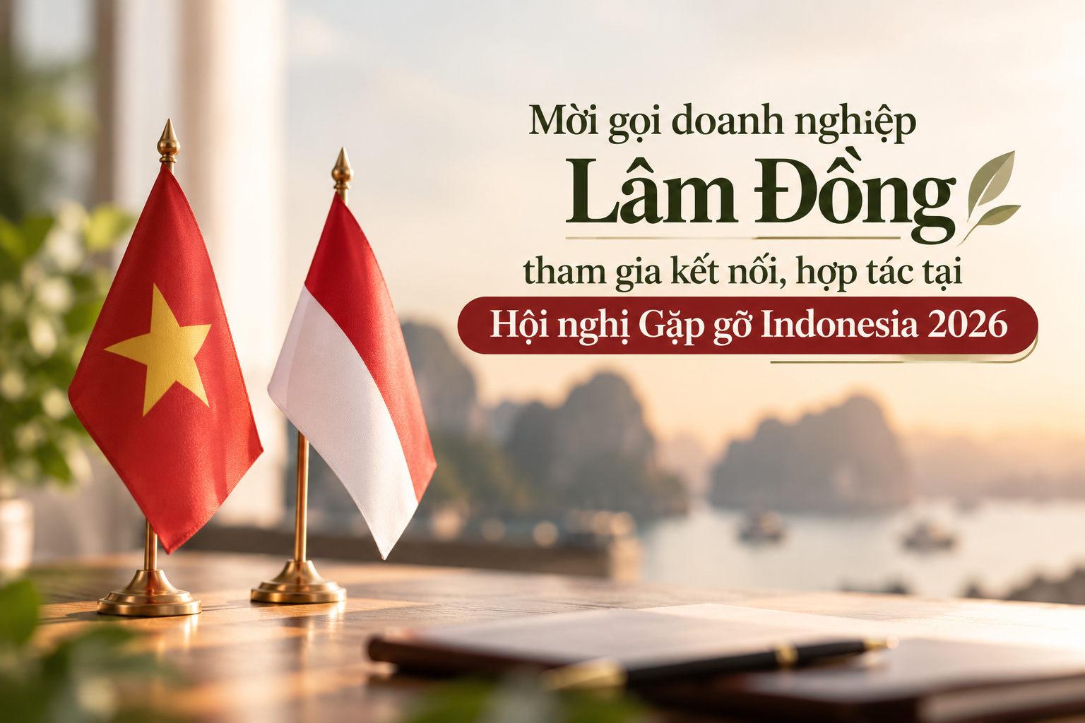 Mời gọi doanh nghiệp Lâm Đồng tham gia kết nối, hợp tác tại Hội nghị Gặp gỡ Indonesia 2026